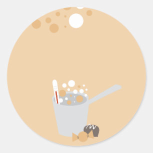 snoep maken kookpotchocolade uit mijn keuken ronde sticker