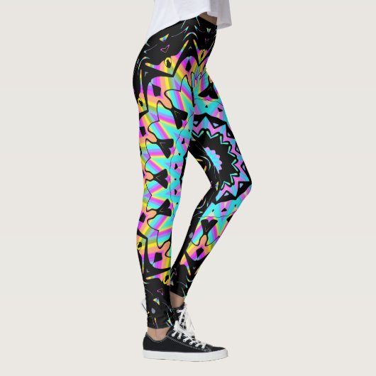 Snoep met dampgolfkleur mandala leggings (Rechts)