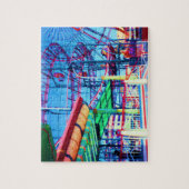 Snoep met gekleurde kuststrook legpuzzel (Verticaal)