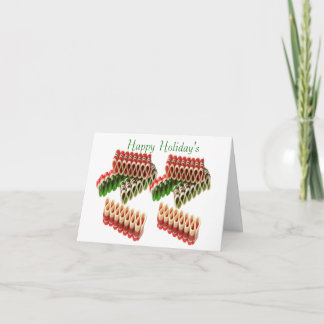 Snoep met kerstkaart feestdagen kaart
