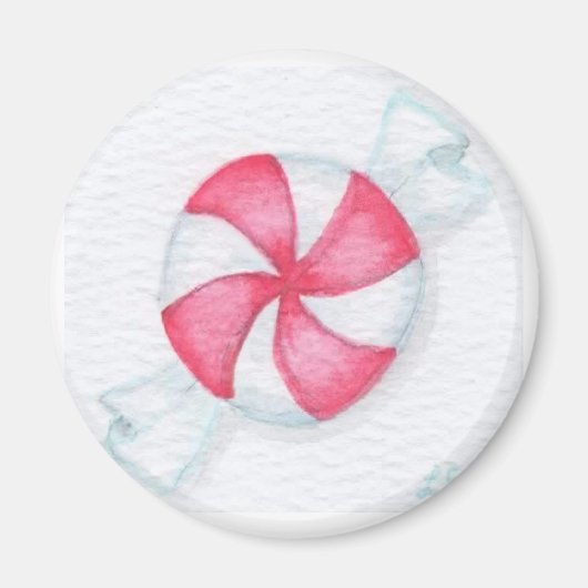 Snoep met kerstpeppermint magneet (Voorkant)
