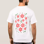 Snoep met kerstpeppermint t-shirt (Achterkant)