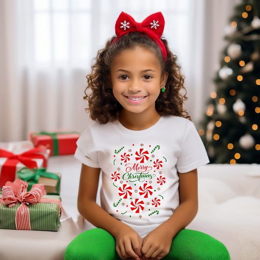 Snoep met kerstpeppermint t-shirt