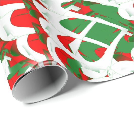 Snoep met kerstrood/groen lint cadeaupapier (Rol Hoek)