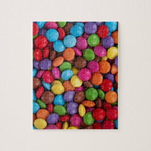 Snoep met kleurrijke vlekken legpuzzel