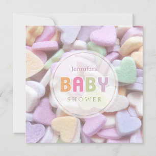 Snoep met zoete smaak Neutraal Baby shower Kaart