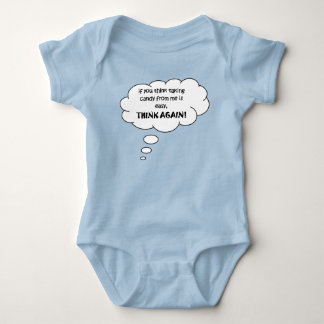 Snoep nemen van een Baby Funny Retort Romper