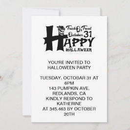 Snoep of een grap! 31 oktober - Prettig Halloween Kaart