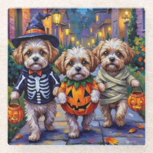 Snoep of Levensgevaar Halloween Kostuums voor Shih Glazen Onderzetter