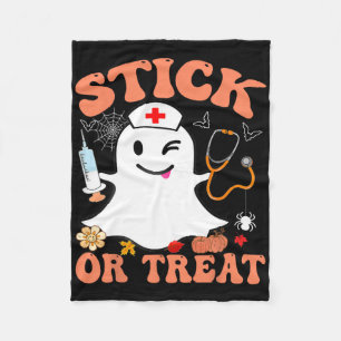 Snoep of Slecht Verpleegster Grappig Halloween Kos Fleece Deken