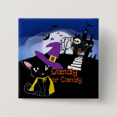 Snoep of Snoep Vierkante Button 5,1 Cm (Voorkant)