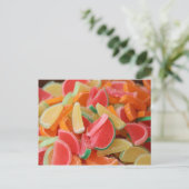 Snoep oranje slice briefkaart (Staand voorkant)