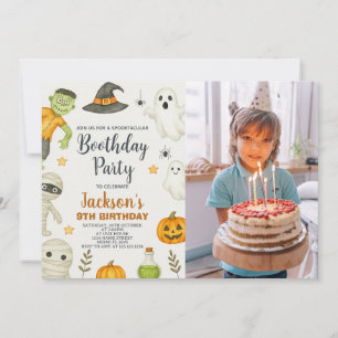 Snoep Party Kinder Halloween Verjaardagsuitnodigin Kaart