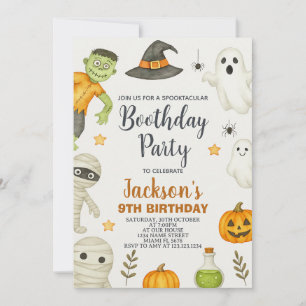 Snoep Party Kinder Halloween Verjaardagsuitnodigin Kaart