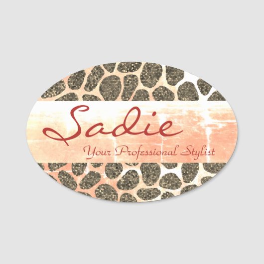 Snoep Patchwork — Dierafdrukken Naamplaatje (Voorkant)