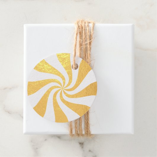 Snoep pepermunt swirl bedankjes labels (Met doos)