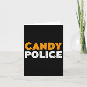 Snoep Politie Halloween Shirt Kaart