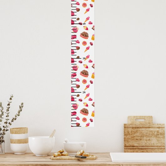 Snoep Print Schattigee Baby Groeigrafiek (Keuken)