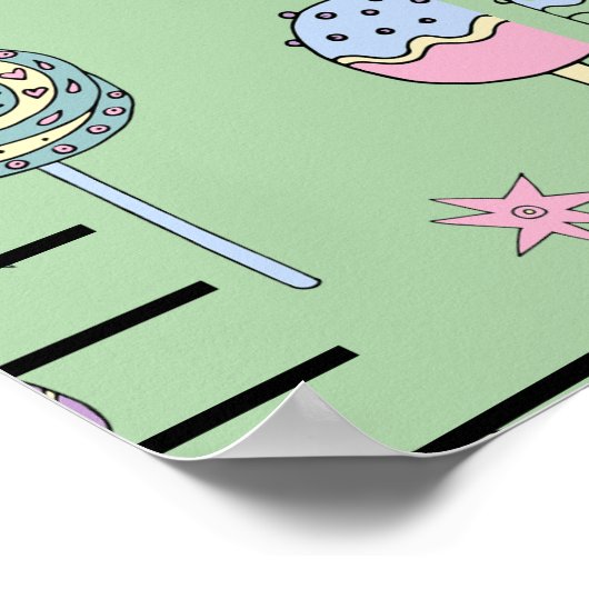 Snoep Print Schattigee Baby Groeigrafiek (Hoek)