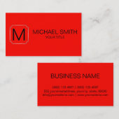 Snoep rode kleur achtergrond appel visitekaartje (Voorkant / Achterkant)