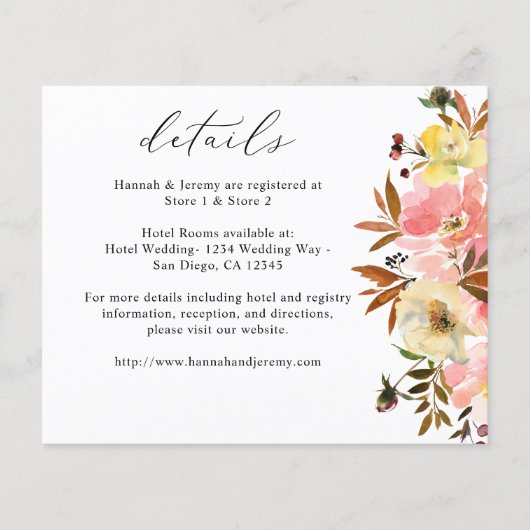 Snoep roze en geel - Gegevens Flyer (Voorkant)