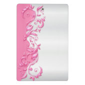  Snoep Roze  op White Satin Design Mini Klembord (Achterkant)