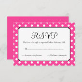 Snoep Roze poka Dot Bat Mitzvah RSVP (Voorkant / Achterkant)