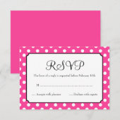 Snoep Roze poka Dot Bat Mitzvah RSVP Kaartje (Voorkant / Achterkant)
