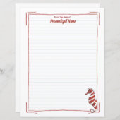 Snoep Seahorse Lined Paper Sheet (Voorkant / Achterkant)