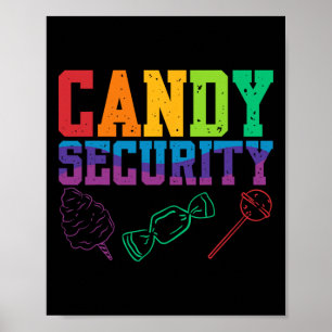 Snoep Security Candyland Halloween Kostuum Kinder Poster