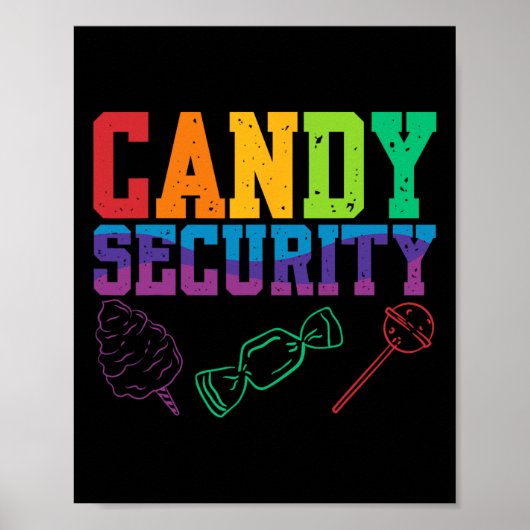 Snoep Security Candyland Halloween Kostuum Kinder  Poster (Voorkant)