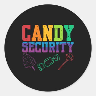 Snoep Security Candyland Halloween Kostuum Kinder Ronde Sticker
