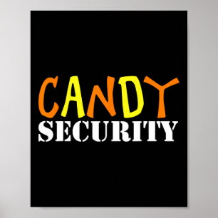 Snoep Security Easy Halloween Kostuum voor Lazy Ad Poster