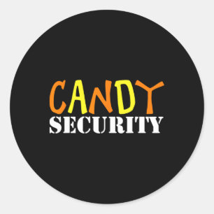 Snoep Security Easy Halloween Kostuum voor Lazy Ad Ronde Sticker