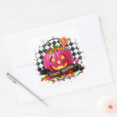 Snoep seizoen vierkante sticker (Envelop)