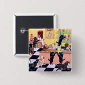 Snoep Shop Labradors Vierkante Button 5,1 Cm (Voorkant /achterkant)