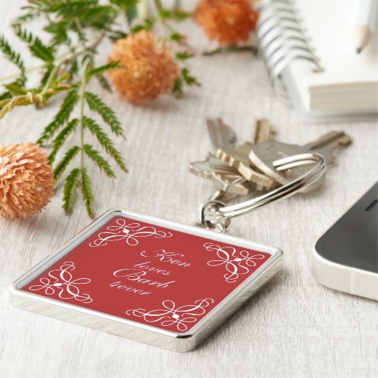 Snoep Sleutelhanger Rode Kruisjes (Zijkant)