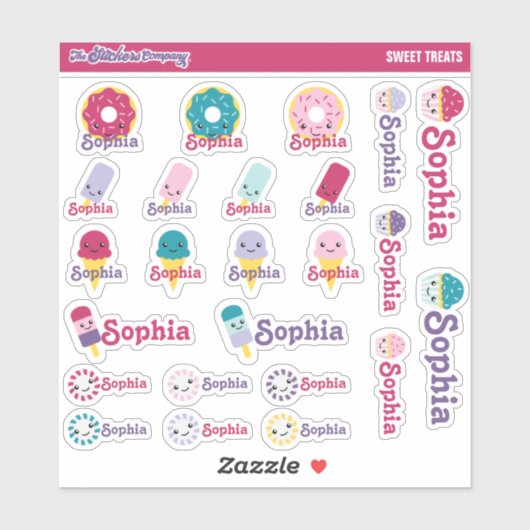 Snoep snoep gepersonaliseerde naam labels | School (Vel)