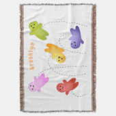 Snoep snoepjes cartoon deken (Voorkant Verticaal)