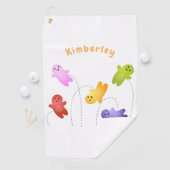 Snoep snoepjes cartoon golfhanddoek (Insitu)