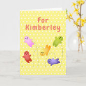 snoep snoepjes cartoon kaart (Gele Bloem)