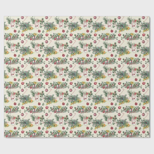 Snoep, Speelgoed, Bloemen & Fruit Cadeaupapier (Vlak)