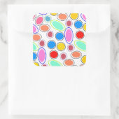 Snoep spots vierkante sticker (Tas)