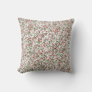 Snoep springen met Polka stipjes Sierkussen, wit Kussen