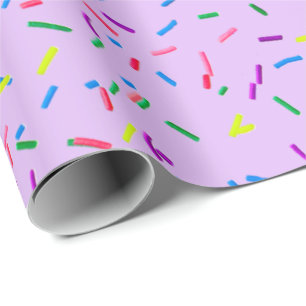 Snoep springen op Paars Cadeaupapier