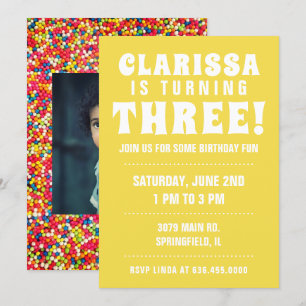 Snoep Sprinkles Birthday Party Foto Kaart