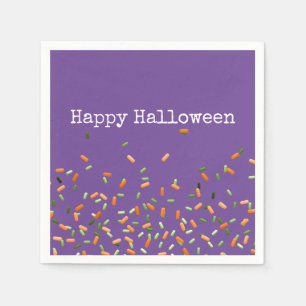 Snoep Sprinkles Happy Halloween Oranje Green Servet