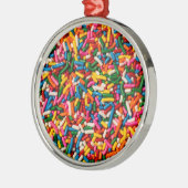 Snoep Sprinkles Metalen Ornament (Links)