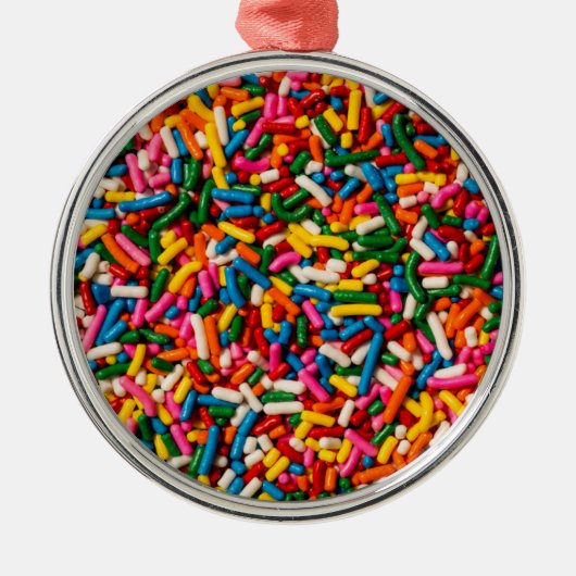Snoep Sprinkles Metalen Ornament (Voorkant)