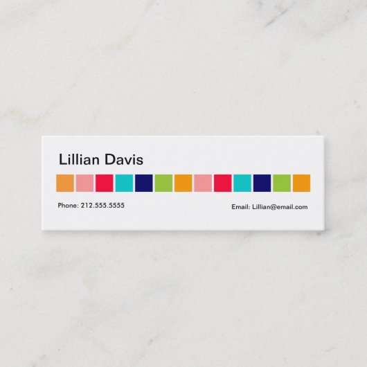 Snoep Squares profielkaart Mini Visitekaartje (Voorkant)